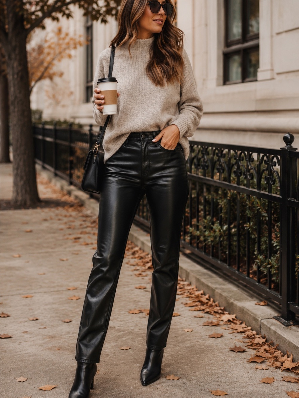 Abercrombie & Fitch Vegan Leather Pants Women’s 2 Long Black High Rise 26